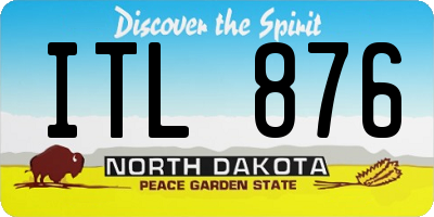 ND license plate ITL876