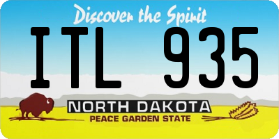 ND license plate ITL935