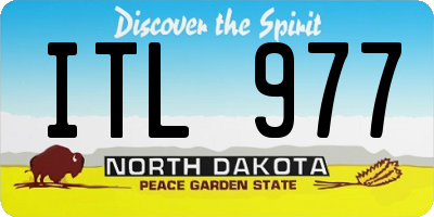 ND license plate ITL977