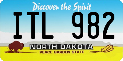 ND license plate ITL982