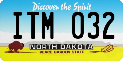 ND license plate ITM032