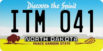ND license plate ITM041