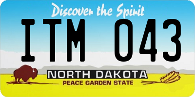 ND license plate ITM043