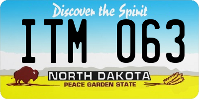 ND license plate ITM063