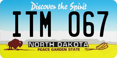 ND license plate ITM067