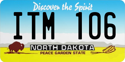 ND license plate ITM106