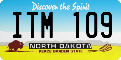 ND license plate ITM109
