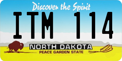 ND license plate ITM114