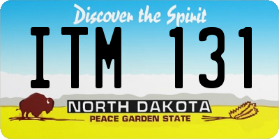 ND license plate ITM131