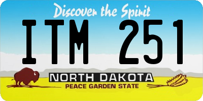 ND license plate ITM251
