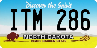 ND license plate ITM286