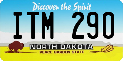ND license plate ITM290
