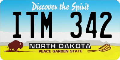 ND license plate ITM342