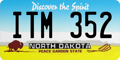 ND license plate ITM352