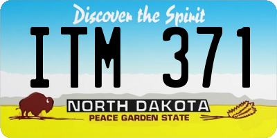 ND license plate ITM371