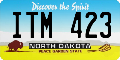 ND license plate ITM423