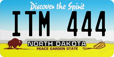 ND license plate ITM444