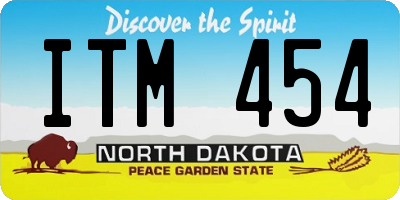 ND license plate ITM454