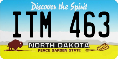ND license plate ITM463