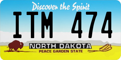 ND license plate ITM474