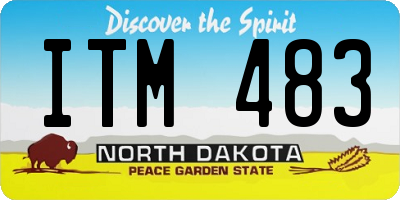 ND license plate ITM483