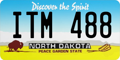 ND license plate ITM488