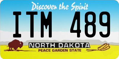 ND license plate ITM489