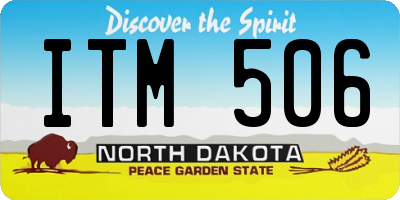 ND license plate ITM506