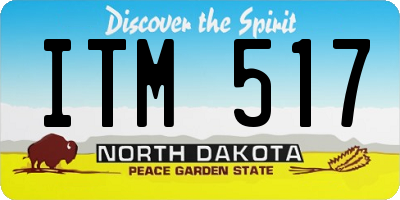 ND license plate ITM517