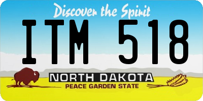 ND license plate ITM518