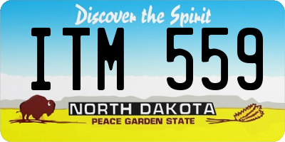 ND license plate ITM559