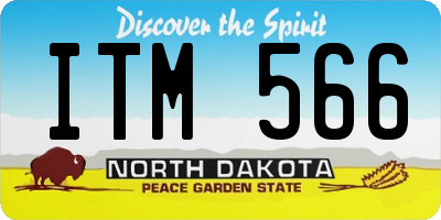 ND license plate ITM566