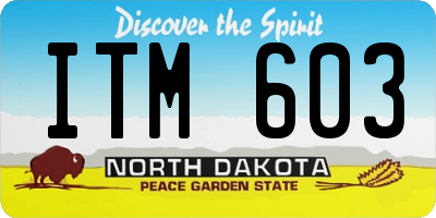 ND license plate ITM603
