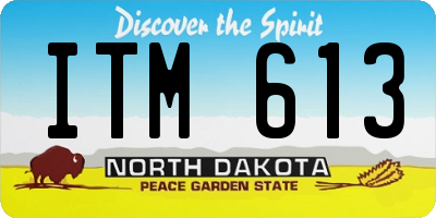 ND license plate ITM613