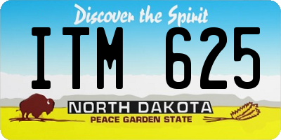 ND license plate ITM625