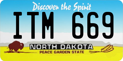 ND license plate ITM669