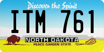 ND license plate ITM761