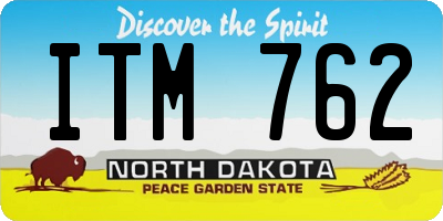 ND license plate ITM762