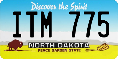 ND license plate ITM775