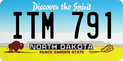 ND license plate ITM791