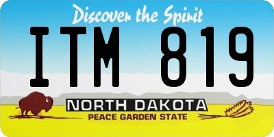 ND license plate ITM819