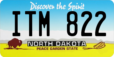 ND license plate ITM822