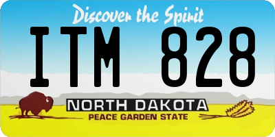 ND license plate ITM828