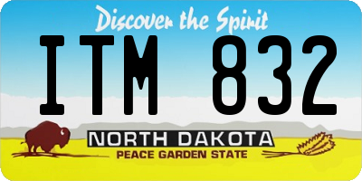 ND license plate ITM832