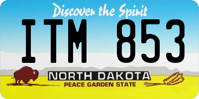 ND license plate ITM853
