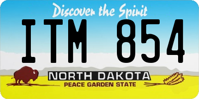ND license plate ITM854