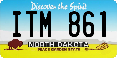 ND license plate ITM861