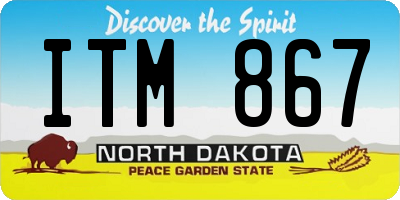 ND license plate ITM867