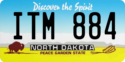 ND license plate ITM884