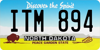 ND license plate ITM894